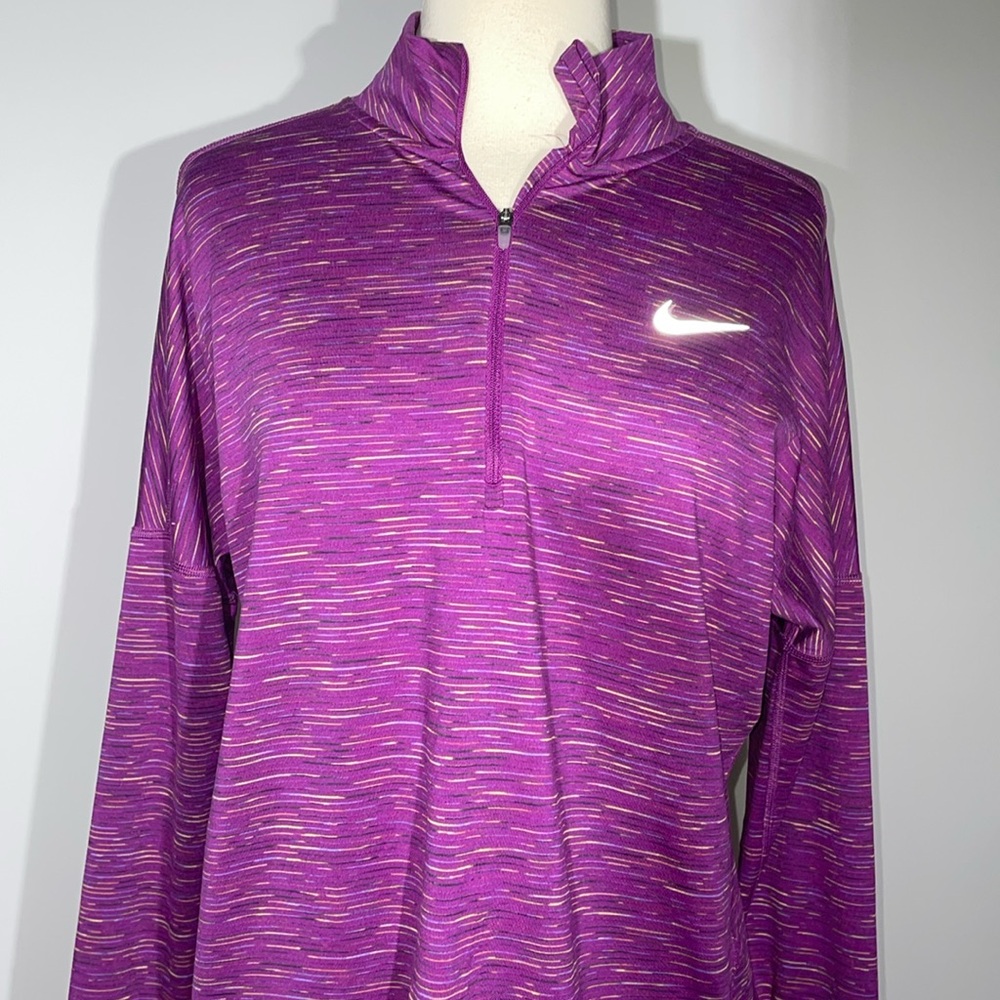 Nike Women's Purple Quarter-Zip Sweatshirt